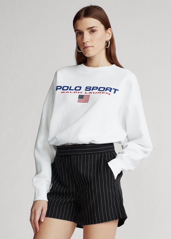 Sudaderas Polo Ralph Lauren Mujer Blancos - Polo Sport Fleece - RXYBG8492